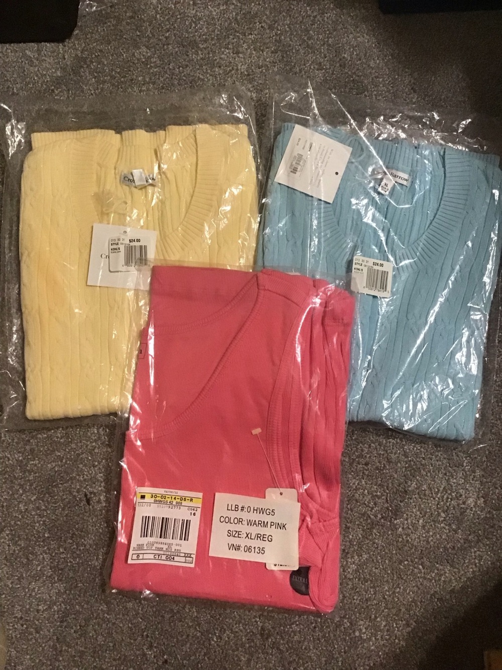 Croft & Barrow Shells and LLBean Pink tank top. Sz XL